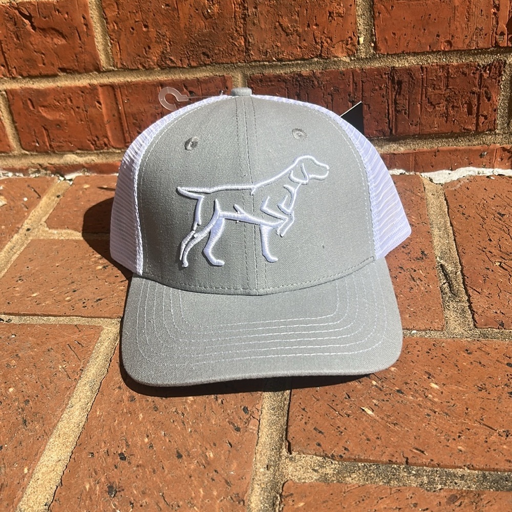 Fieldstone 3D Puff Logo Cap In Heather Grey/White